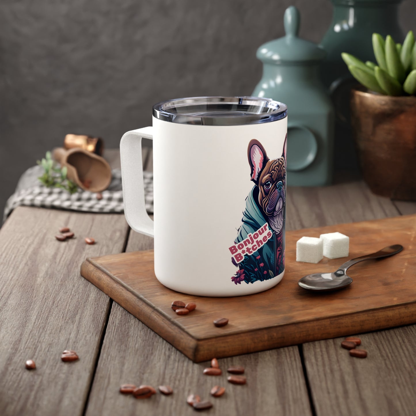 Bonjour Bitches Insulated Coffee Mug