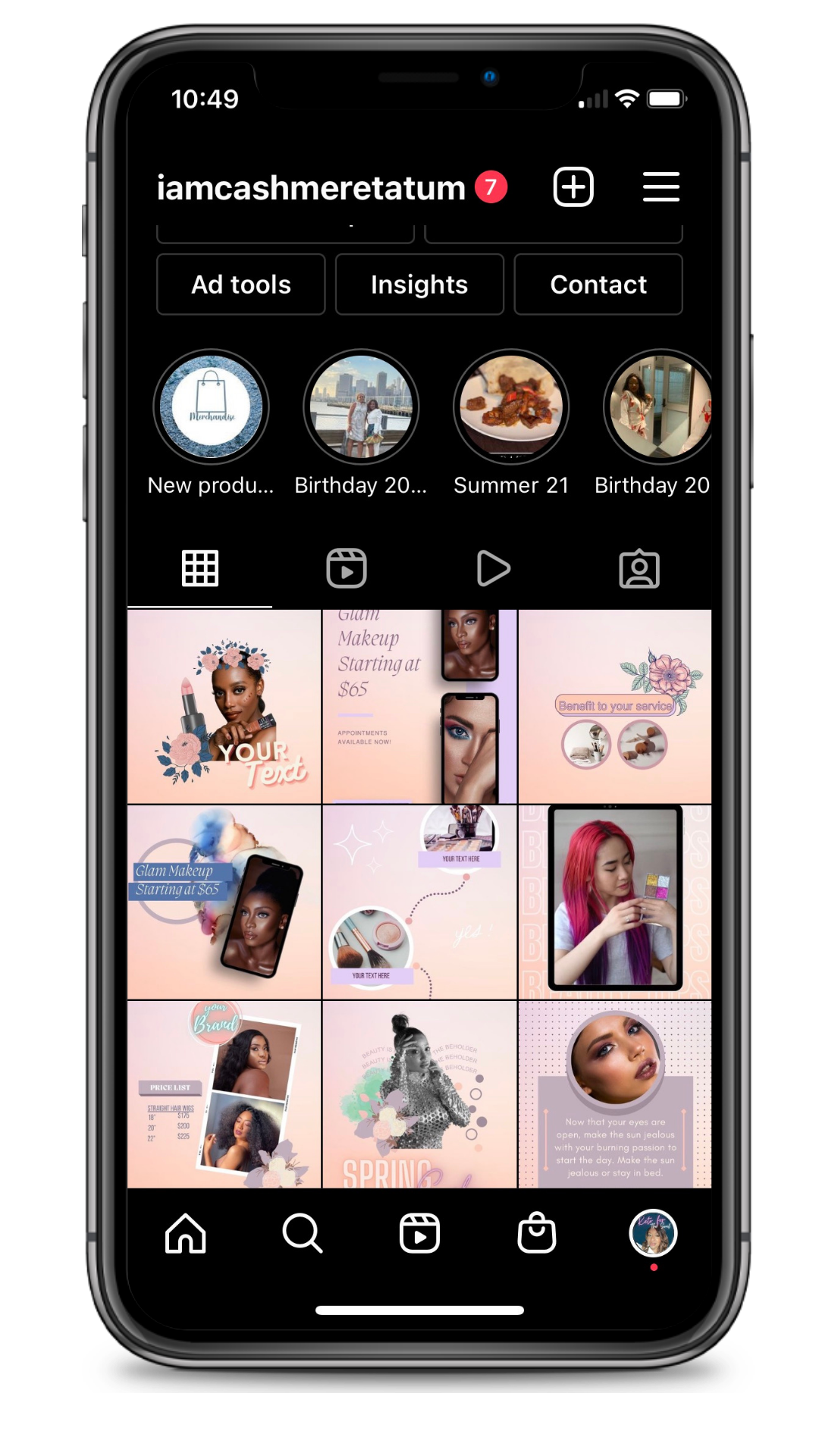 Summer Beauty Square Instagram Posts