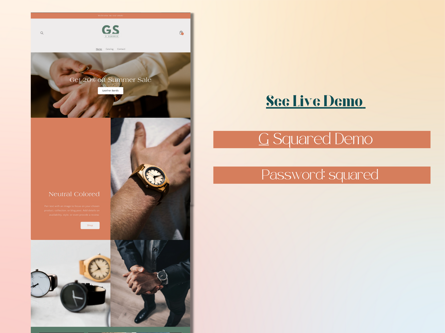 G Squared Shopify Theme