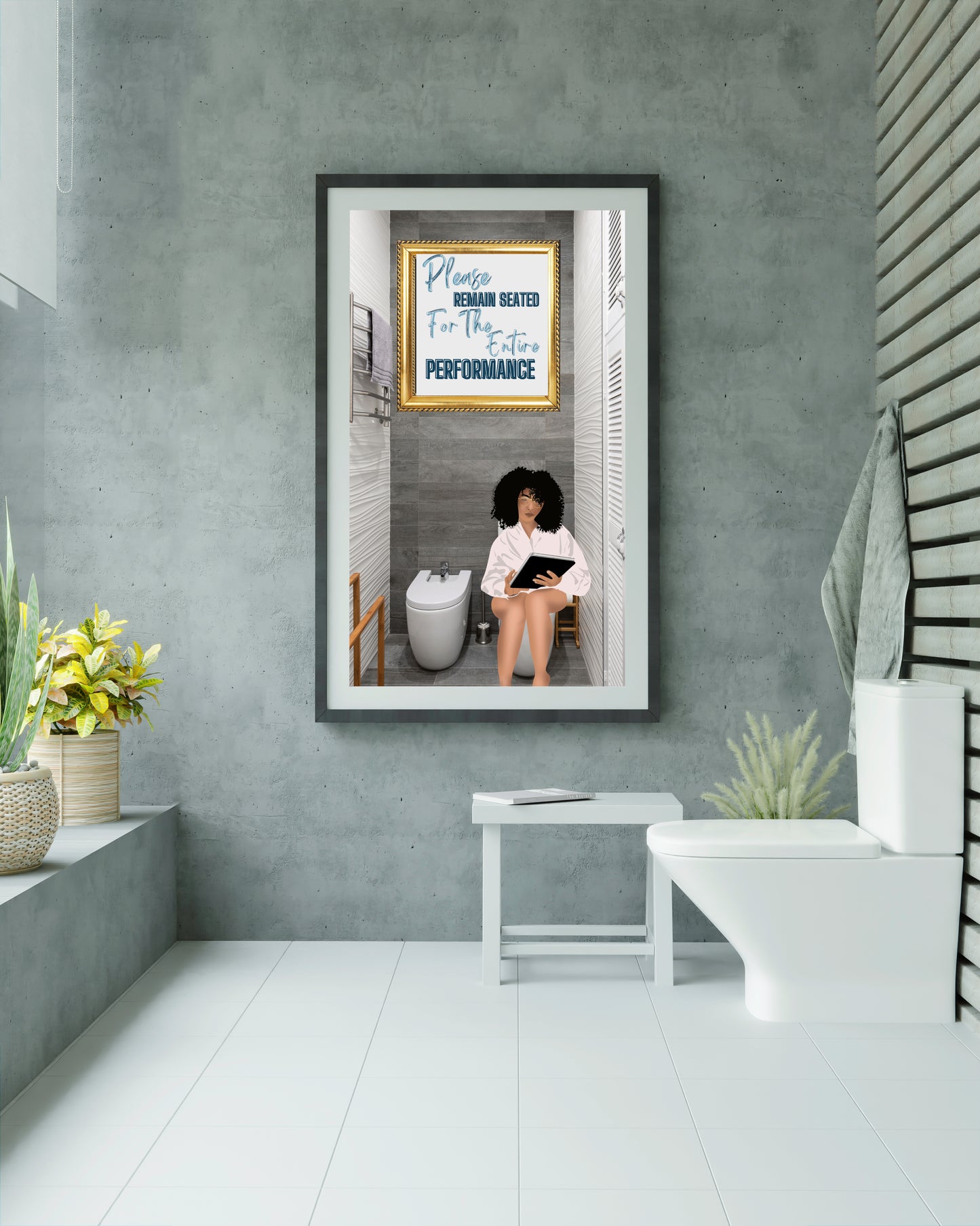 The Best Seat in the House Canvas(Gold Frame)